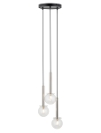 Lampa wisząca kule DAISY 3 srebrno-transparentny 40752