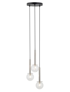 Lampa wisząca kule DAISY 3 srebrno-transparentny 40752