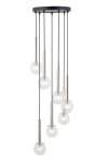 Lampa wisząca kule DAISY 7 srebrno-transparentna 40754