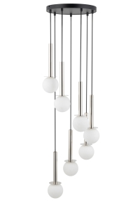 Lampa wisząca kule DAISY 7 srebrno-biały 40766