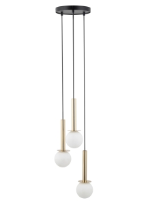 Lampa wisząca kule DAISY 3 złoto-biała 40770