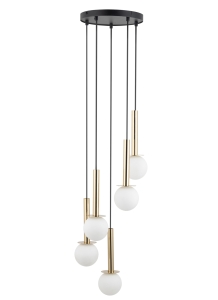 Lampa wisząca kule DAISY 5 złoto-biała 40771