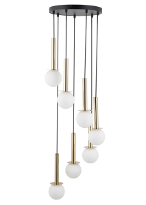 Lampa wisząca kule DAISY 7 S złoto-biała 40772