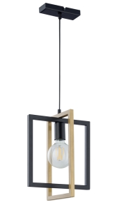 Lampa wisząca geometryczna loft czarno-złota EDEN 1 32230