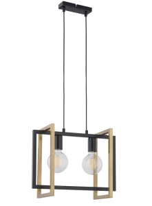 Lampa wisząca geometryczna loft czarno-złota EDEN 2 32232