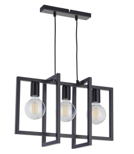 Lampa wisząca geometryczna loft czarna EDEN 3 32235