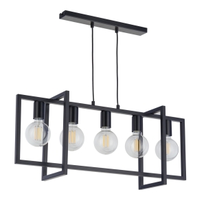 Lampa wisząca geometryczna loft czarna  EDEN 5 32237