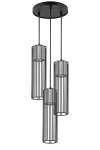 Lampa wisząca druciana tuby srebrna FOBIA 3 zwis koło 33457