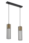 Lampa wisząca druciana tuba złota FOBIA 2 zwis prosty 33452