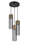 Lampa wisząca druciana tuby złota  FOBIA 3 zwis koło 33458
