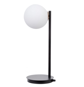 Lampka nocna szklana kula czarna GAMA 50201