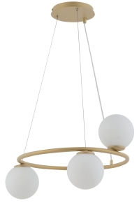 Lampa wisząca kule ring złoto-beżowa GAMA KOŁO 3 33380