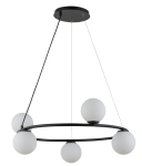 Lampa wisząca żyrandol kule czarna GAMA KOŁO 5 33383
