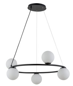 Lampa wisząca żyrandol kule czarna GAMA KOŁO 5 33383
