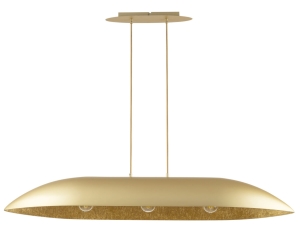 Lampa wisząca z żywicy złota Gondola L 40640