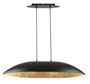Lampa wisząca z żywicy czarno-złota Gondola M 40633
