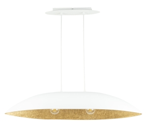 Lampa wisząca z żywicy biało-złota Gondola M 40637