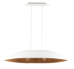Lampa wisząca z żywicy biało-miedziana Gondola M 40639