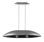 Lampa wisząca z żywicy srebrno-czarna Gondola M 40643