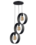 Lampa wisząca koła okręgi czarna HAPPY 3 32282