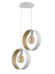 Lampa wisząca koła okręgi biało-złota HAPPY 2 32290