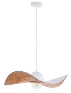 Lampa wisząca kapelusz biało-miedziana KAPELLO M ø 55cm 32344