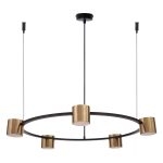Lampa wisząca KODO 5xGX53 czarny złoty szczotkowany 41329