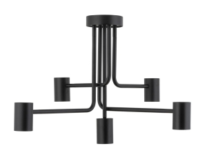 Lampa sufitowa nowoczesna czarna LUIS 5 33422