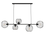 Lampa wisząca druciana czarna MADAM 5 32372