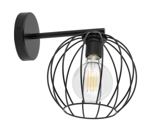 Kinkiet druciany loft czarny MADAM 32373