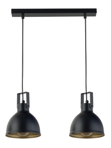 Lampa wisząca loftowa czarno-złota MARS 2 32258