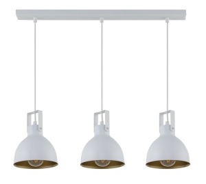Lampa wisząca loftowa biało-złota MARS 3 32263