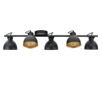 Lampa sufitowa loftowa czarno-złota MARS 5 32274