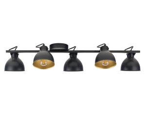 Lampa sufitowa loftowa czarno-złota MARS 5 32274