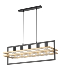 Lampa wisząca loftowa metalowa czarno-złota MERCI 5 zwis 32395