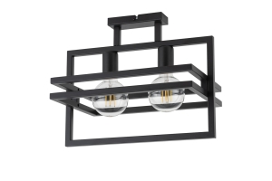 Plafon loftowy metalowy czarny MERCI 2 32403