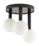 Plafon mleczne kule czarny PERLA 3 33484