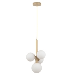 Lampa wisząca kule PERLA 4 złoty beż 33606