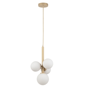 Lampa wisząca kule PERLA 4 złoty beż 33606