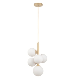Lampa wisząca kule PERLA 5 złoty beż 33607