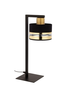 Lampka abażur czarno-złoty  PRO 50235