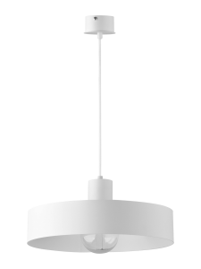 Lampa wisząca metalowa biała RIF 1 L 30901