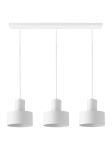 Lampa wisząca metalowa biała RIF 3 PROSTY 30905