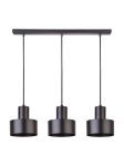 Lampa wisząca metalowa czarna  RIF 3 PROSTY 30899