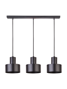 Lampa wisząca metalowa czarna  RIF 3 PROSTY 30899