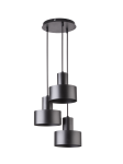 Lampa wisząca metalowa czarna RIF 3 KOŁO 30900