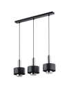 Lampa wisząca metalowa czarno - srebrna RIF LUX 3 40716