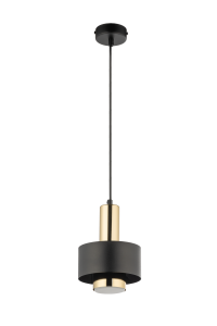 Lampa wisząca metalowa czarno - złota RIF LUX 1 S 40718