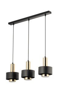 Lampa wisząca metalowa czarno - złota RIF LUX 3 40720