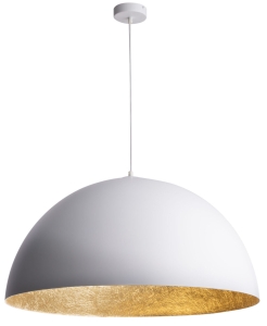 Lampa wisząca kopuła biało-złota SFERA 35 30145